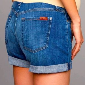 7 for all mankind - jean maternity shorts - excellent condition - size 29